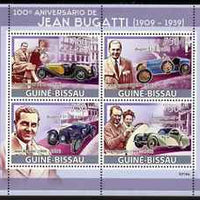 Guinea - Bissau 2009 Jean Bugatti perf sheetlet containing 4 values unmounted mint Michel 4168-71