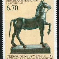 France 1996 Bronze Horse sculpture 6.70f from Art set of 3, unmounted mint, SG3307