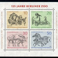 Germany - West Berlin 1969 125th Anniversary of Berlin Zoo sheetlet of 4 unmounted mint, SG MS B332