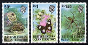 British Indian Ocean Territory 1973 Wildlife 1st Series set of three unmounted mint, SG 53-55