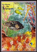 Guinea - Conakry 2000 Marine Life perf sheetlet #1 containing 6 values unmounted mint. Note this item is privately produced and is offered purely on its thematic appeal