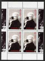 Angola 1999 Marilyn Monroe perf sheetlet containing 4 values with Elvis in margins, unmounted mint. Note this item is privately produced and is offered purely on its thematic appeal