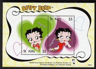 St Kitts 2007 Betty Boop perf m/sheet, unmounted mint SG MS887