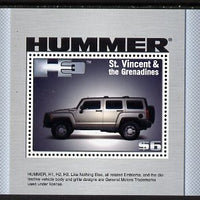 St Vincent 2008 Hummer H3 perf m/sheet unmounted mint SG MS5709