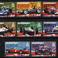 Guernsey 2007 British Formula 1 World Champions perf set of 8 unmounted mint SG 1165-72