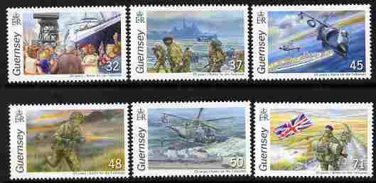 Guernsey 2007 25th Anniversary of Battle for the Falkland Islands perf set of 6 unmounted mint SG 1142-7