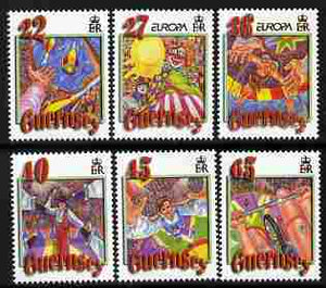 Guernsey 2002 Europa - Circus perf set of 6 unmounted mint SG 942-7