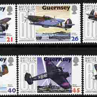 Guernsey 2000 60th Anniversary of Battle of Britain perf set of 6 unmounted mint SG 857-62