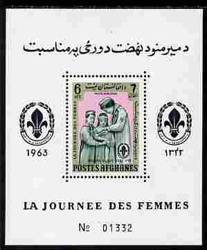 Afghanistan 1961 Womens Day (Scouts) 6a perf m/sheet unmounted mint