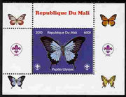 Mali 2010 Butterflies & Scouts individual perf deluxe sheet #2 unmounted mint. Note this item is privately produced and is offered purely on its thematic appeal