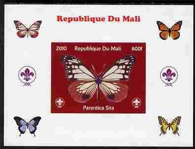 Mali 2010 Butterflies & Scouts individual imperf deluxe sheet #4 unmounted mint. Note this item is privately produced and is offered purely on its thematic appeal