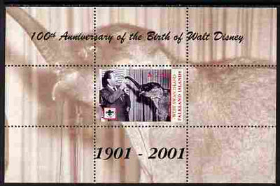 West Swan Island (Falkland Islands) 2001 Birth Centenary of Walt Disney perf s/sheet (with Baby Elephant & Scout Logo) unmounted mint. Note this item is privately produced and is offered purely on its thematic appeal, it has no postal validity