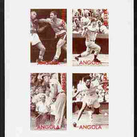 Angola 2000 Sports Legends 1950-1960 imperf sheetlet containing 4 values (Boxing, Baseball, Golf & Tennis) unmounted mint. Note this item is privately produced and is offered purely on its thematic appeal