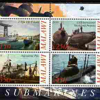 Malawi 2010 Submarines #01 perf sheetlet containing 4 values unmounted mint