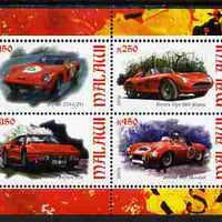 Malawi 2010 Sports Cars - Ferrari perf sheetlet containing 4 values unmounted mint