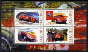 Malawi 2010 Cars #01 - Ferrari perf sheetlet containing 4 values unmounted mint