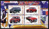 Malawi 2010 Cars #03 - Land Rover, Morris Mini & MG perf sheetlet containing 4 values unmounted mint