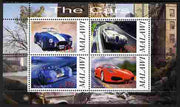 Malawi 2010 Cars #06 - Ford, Jaguar, Morgan & Ferrari perf sheetlet containing 4 values unmounted mint