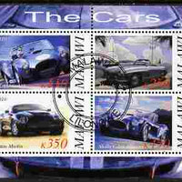 Malawi 2010 Cars #07 - Cobra, Mercedes, Shelby & Aston Martin perf sheetlet containing 4 values fine cto used