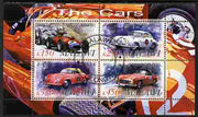 Malawi 2010 Cars #08 - Ferrari, Porsche & Mercedes Benz perf sheetlet containing 4 values fine cto used