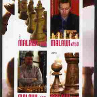 Malawi 2010 Chess - Modern Masters #02 imperf sheetlet containing 4 values unmounted mint