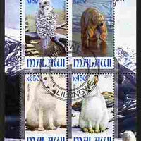 Malawi 2010 Arctic perf sheetlet containing 4 values fine cto used