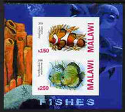 Malawi 2010 Fish imperf sheetlet containing 2 values unmounted mint