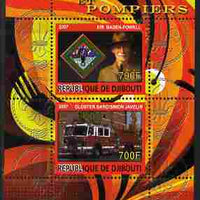 Djibouti 2007 Scouts & Fire Engines #2 perf s/sheet containing 2 values unmounted mint. Note this item is privately produced and is offered purely on its thematic appeal