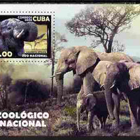 Cuba 2008 National Zoo (Elephants) imperf m/sheet unmounted mint