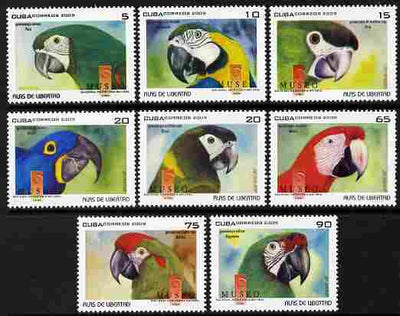 Cuba 2009 Parrots perf set of 8 unmounted mint