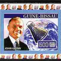 Guinea - Bissau 2007 John Glenn #2 individual imperf deluxe sheet unmounted mint. Note this item is privately produced and is offered purely on its thematic appeal, as Yv 2291