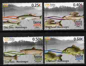 Montenegro 2009 Fish perf set of 4 unmounted mint