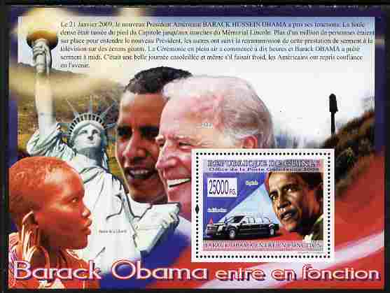 Guinea - Conakry 2009 Barack Obama perf s/sheet unmounted mint