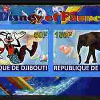 Djibouti 2010 Disney & Fauna #5 imperf sheetlet containing 2 values unmounted mint