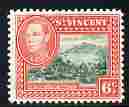 St Vincent 1949-52 KG6 Pictorial def 6c green & scarlet unmounted mint SG 169a