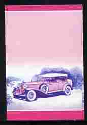 St Lucia 1984 Cars #2 (Leaders of the World) $3 Chrysler Imperial (1931) se-tenant proof pair in magenta & blue only unmounted mint as SG 759a