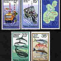 New Zealand 1978 Resources of the Sea perf set of 5 unmounted mint, SG 1174-78