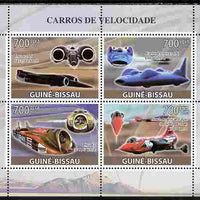 Guinea - Bissau 2009 Fastest Cars perf sheetlet containing 4 values unmounted mint Yv 2938-41, Mi 4275-78