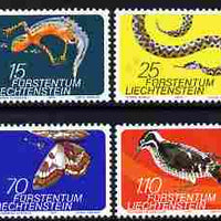 Liechtenstein 1974 Small fauna perf set of 4 unmounted mint, SG 596-99