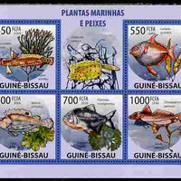 Guinea - Bissau 2009 Marine Plants & Fishes perf sheetlet containing 5 values unmounted mint Yv 2991-95