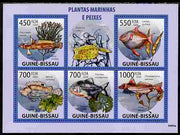 Guinea - Bissau 2009 Marine Plants & Fishes perf sheetlet containing 5 values unmounted mint Yv 2991-95