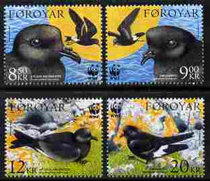 Faroe Islands 2005 WWF - Petrels perf set of 4 unmounted mint, SG 479-82