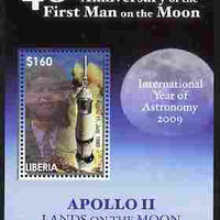 Liberia 2009 40th Anniversary of Moon Landing perf s/sheet unmounted mint