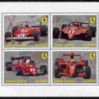 Sierra Leone 2009 Ferrari Cars perf sheetlet containing 4 values unmounted mint