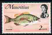 Mauritius 1972-74 Black-Spotted Emperor Fish 2c chalky paper (from def set) unmounted mint, SG 437a