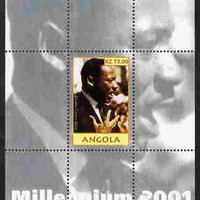 Angola 2001 Millennium series - Martin Luther King perf s/sheet unmounted mint. Note this item is privately produced and is offered purely on its thematic appeal