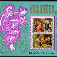 Dominica 1973 Christmas Paintings perf m/sheet unmounted mint, SG MS 404