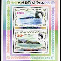 Dominica 1972 National Day perf m/sheet containing 2 values unmounted mint, SG MS 365