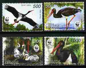 Belarus 2005 WWF - Endangered Species - Black Stork perf set of 4 unmounted mint SG 630-33