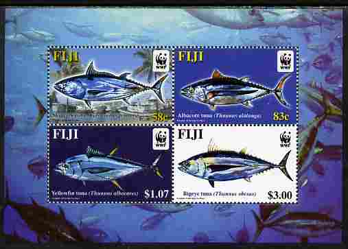 Fiji 2004 WWF - Endangered Species - Tuna perf m/sheet containing set of 4 values unmounted mint SG MS 1217